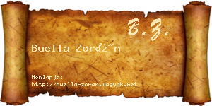 Buella Zorán névjegykártya